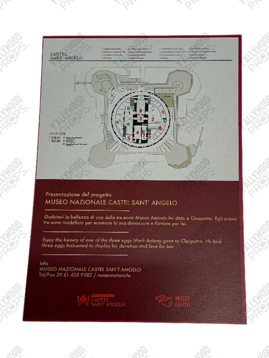 The Egg of Cleopatra Museum Brochure Red Notice (2021) Movie Prop Y'allywood Props
