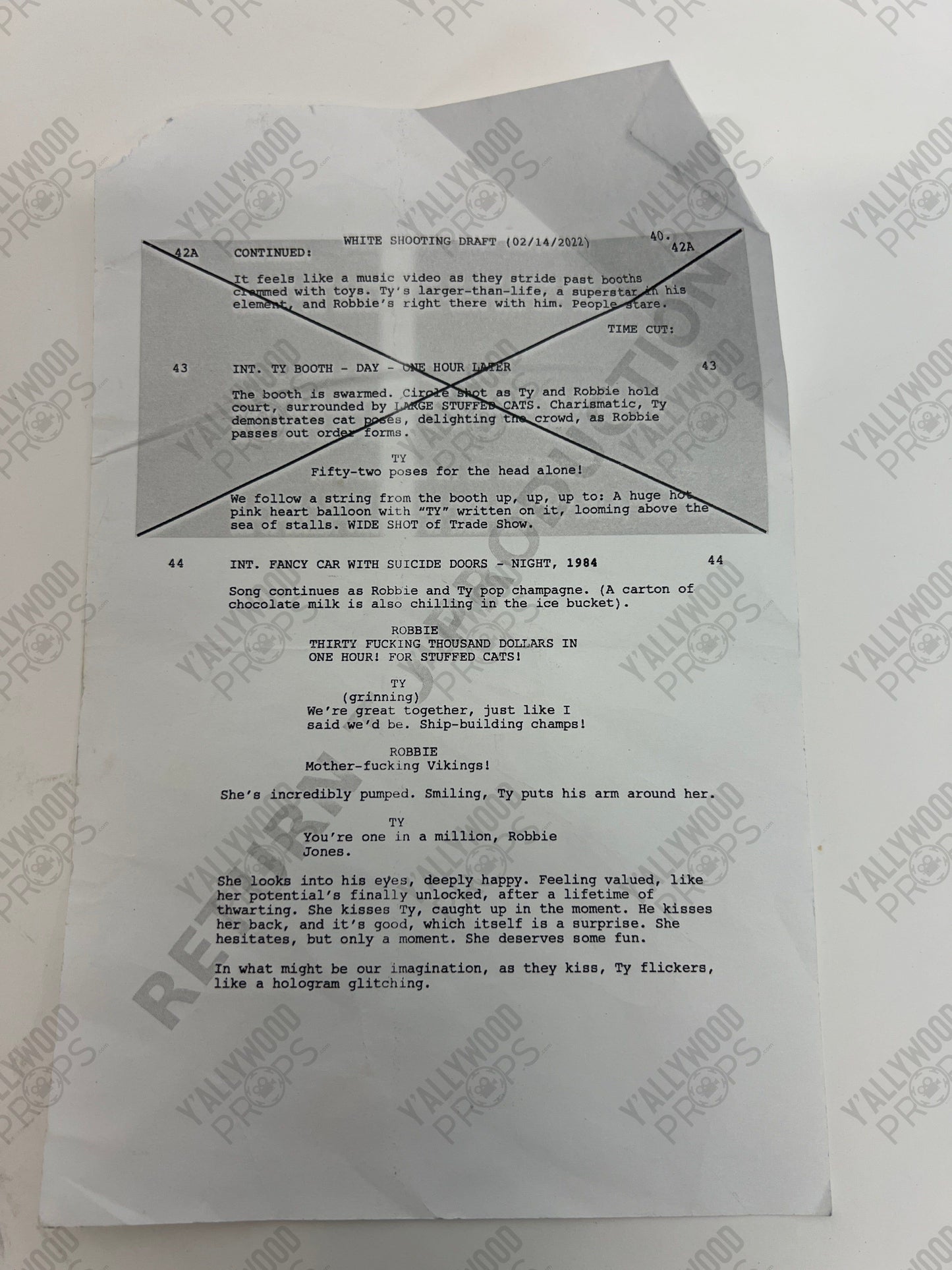 Elizabeth Bank’s Trade Show Folder The Beanie Bubble Movie Prop Y'allywood Props