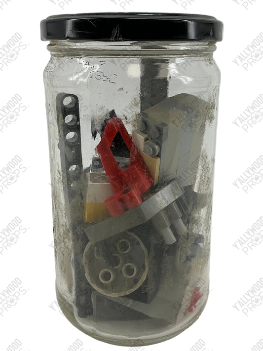 Jar of LEGO from Will Byer's Room Stranger Things (2016-2025) Movie Prop Y'allywood Props