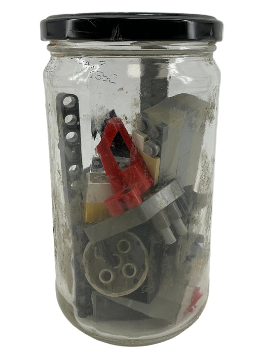Jar of LEGO from Will Byer's Room Stranger Things (2016-2025) Movie Prop Y'allywood Props