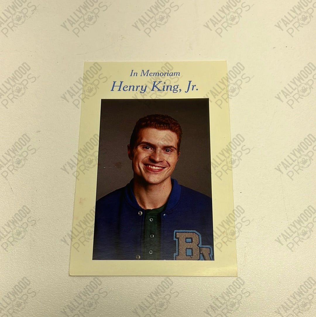 Henry King Jr’s Memorial Program Movie Prop Y'allywood Props