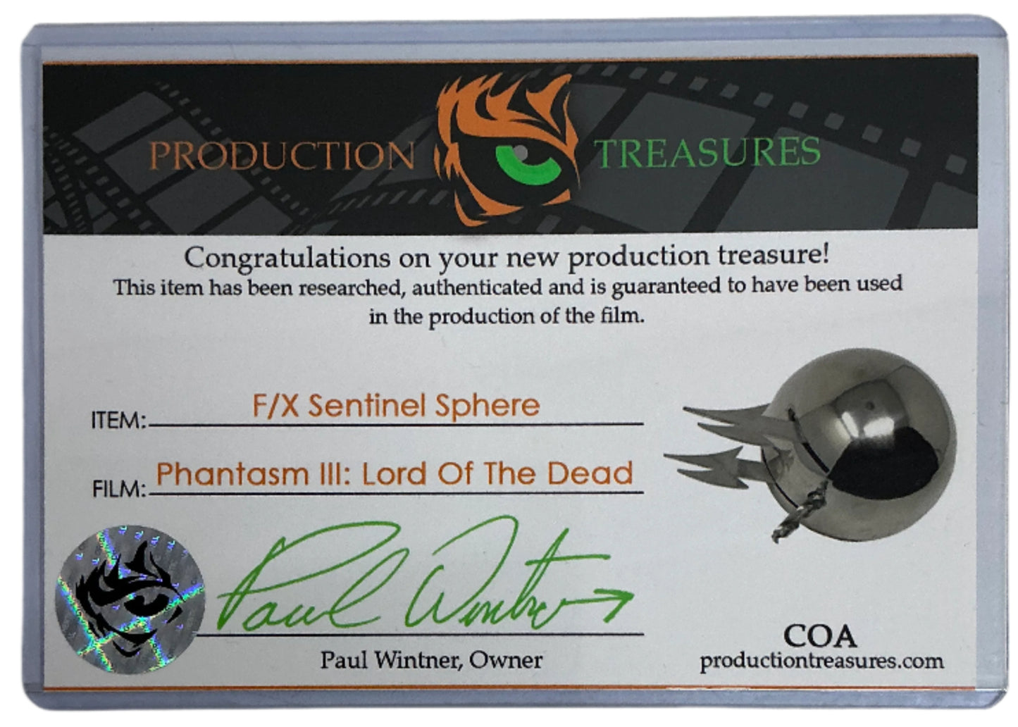 Sentinel Sphere Phantasm III: Lord of the Dead (1994) Movie Prop Y'allywood Props