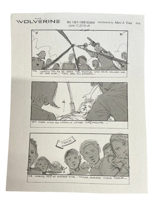 Storyboards Eden Scene 161-168 Logan (2017) Memorabilia Y'allywood Props Paper 30