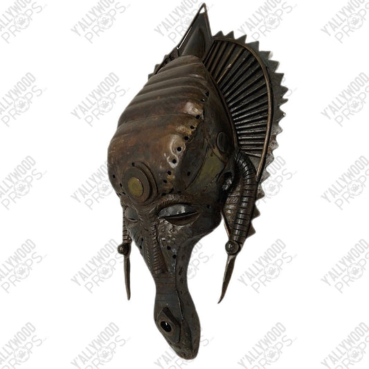 African Bronze Mask from T’Challas Quarters Black Panther (2018) Movie Prop Y'allywood Props