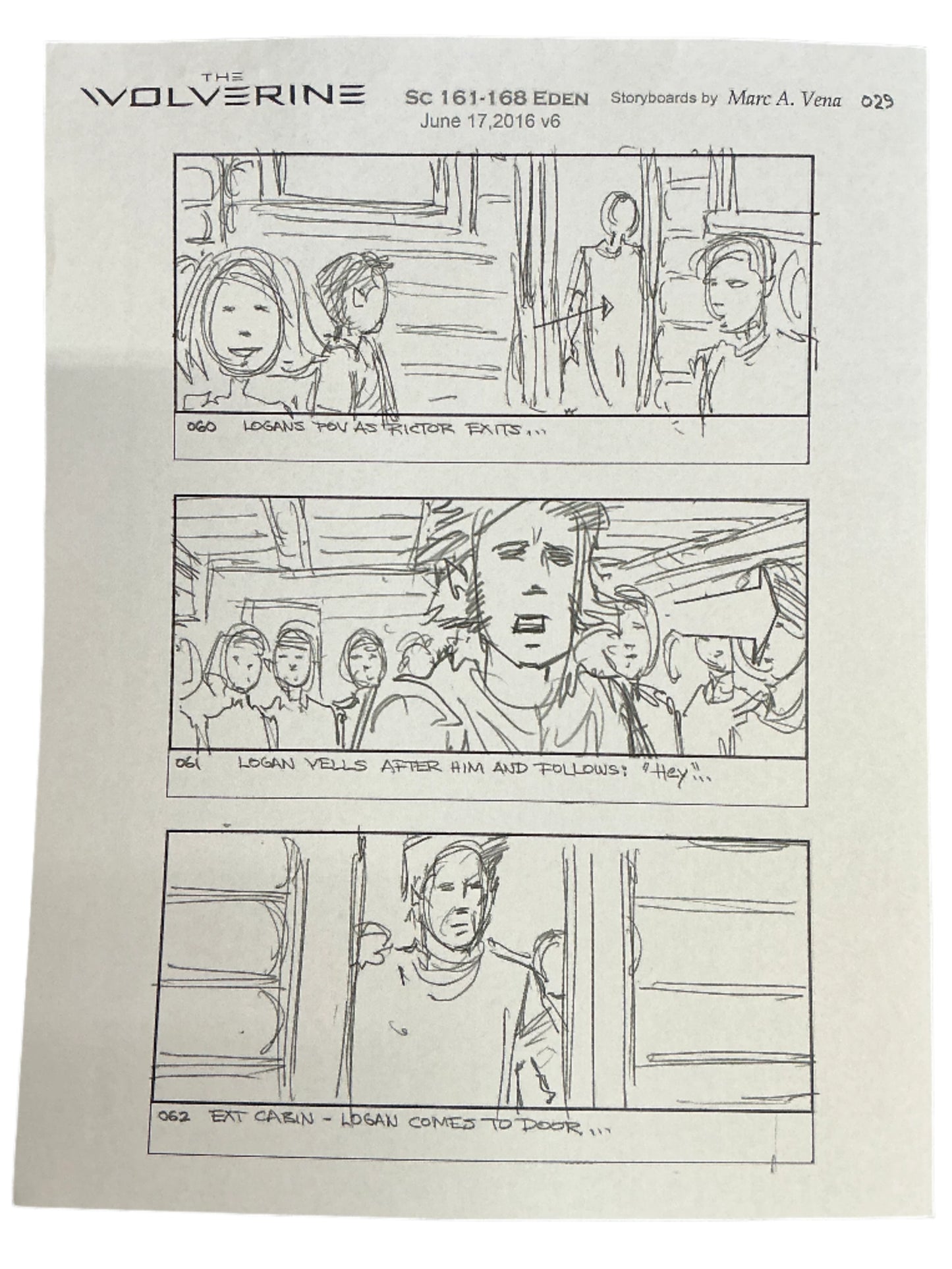 Storyboards Eden Scene 161-168 Logan (2017)