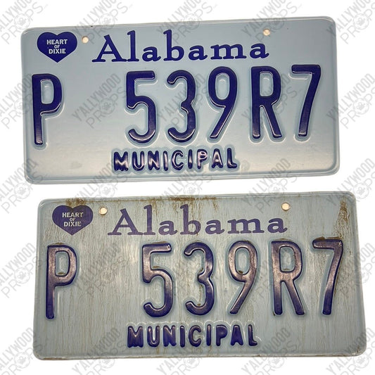 Alabama Municipal License Plates Just Mercy Movie Prop Y'allywood Props P 539R7