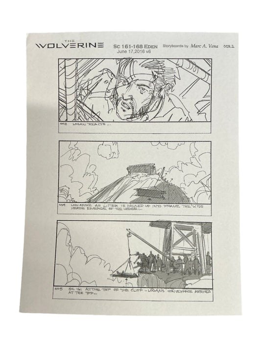 Storyboards Eden Scene 161-168 Logan (2017) Memorabilia Y'allywood Props Paper 31