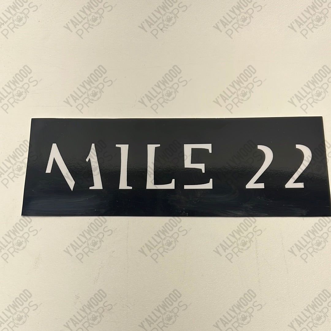 Parking Pass Cast & Crew Mile 22 Movie Prop Y'allywood Props