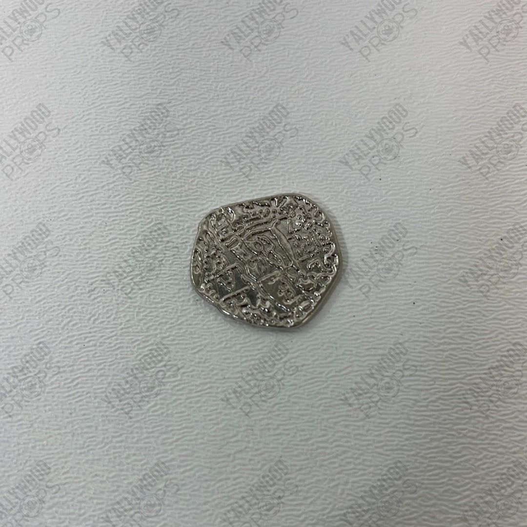 Silver Coin from Treasue Vault Jumanji: Next Level Movie Prop Y'allywood Props