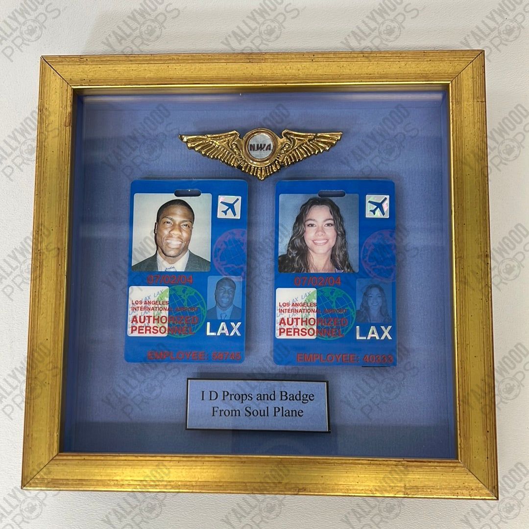 Kevin Hart & Sofia Vergara’s ID Badges Soul Plane Movie Prop Y'allywood Props