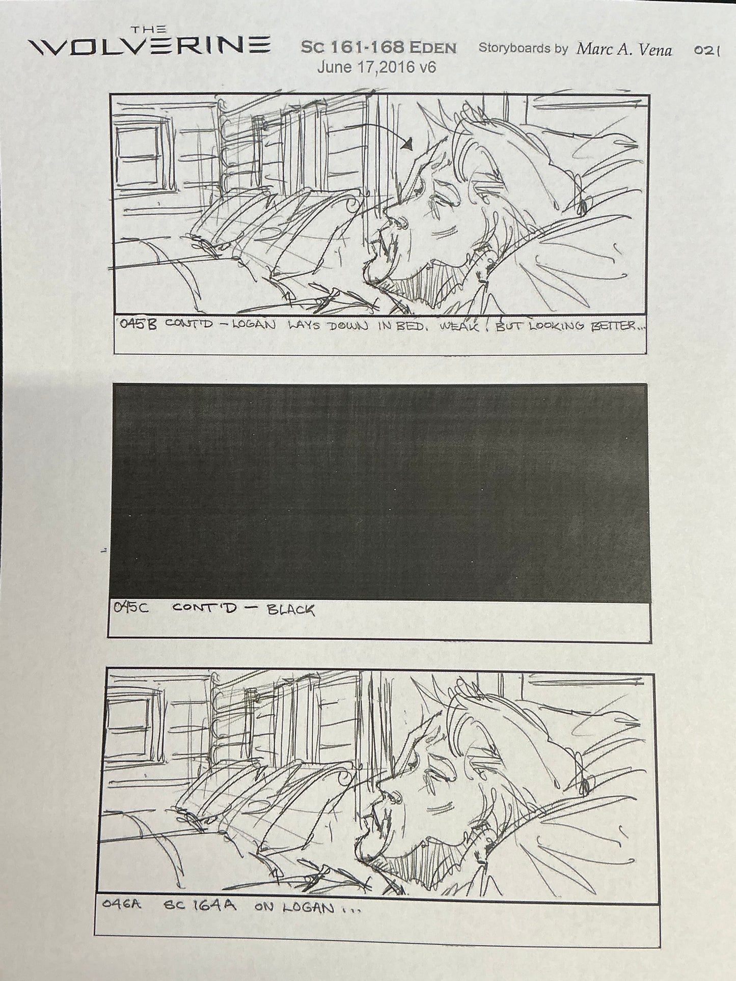 Storyboards Eden Scene 161-168 Logan (2017)