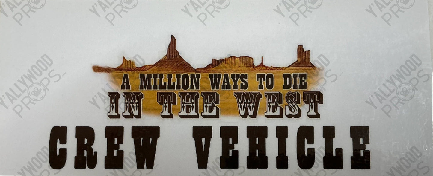 Cast & Crew Parking Pass A Million Ways to Die in the West (2014) Memorabilia Y'allywood Props