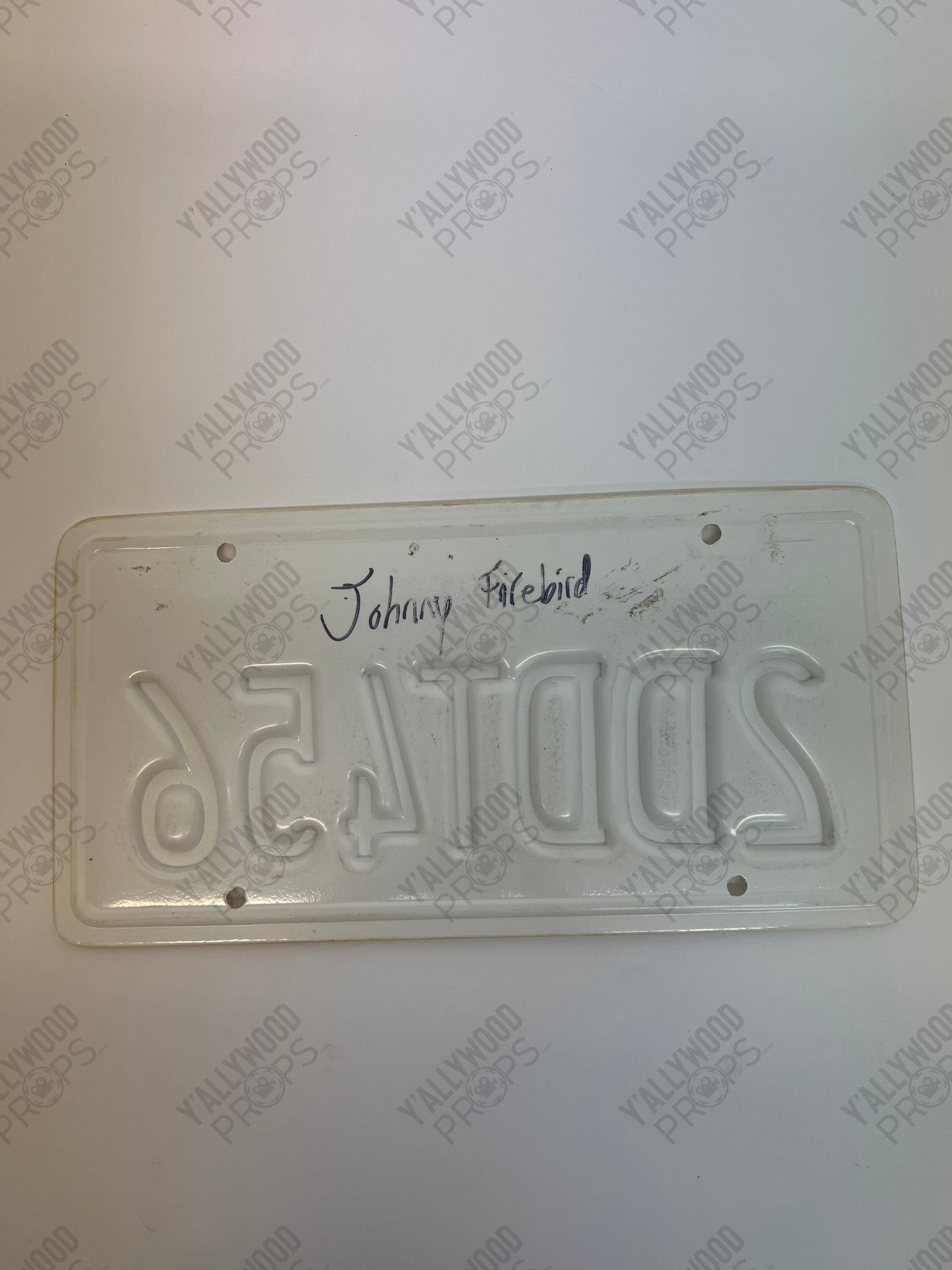 Johnny’s Firebird License Plate S1 Cobra Kai Movie Prop Y'allywood Props