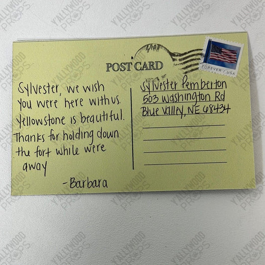 Yellowstone Postcard S3 E1 Stargirl Movie Prop Y'allywood Props