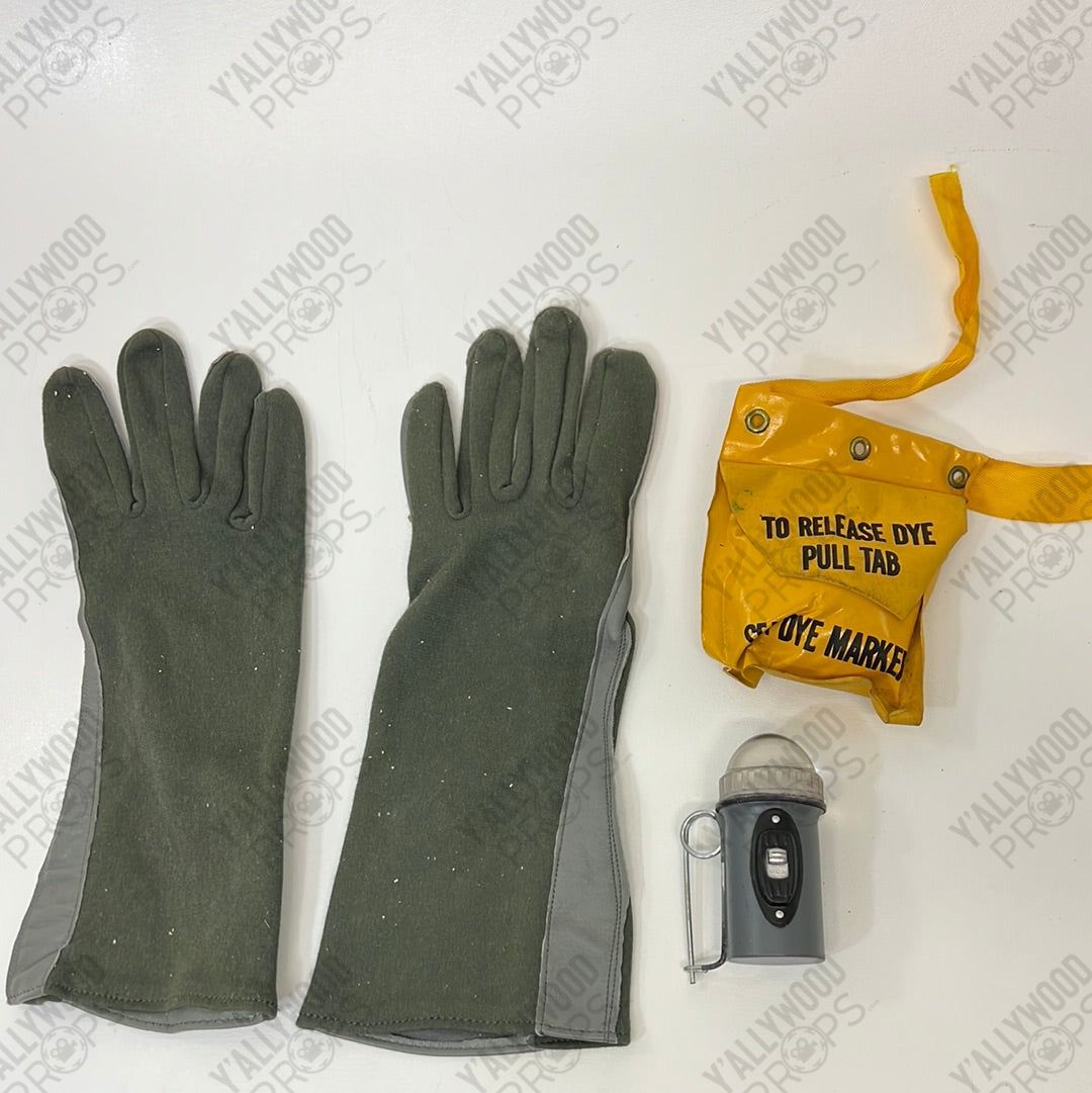 Dye Pack, Gloves and Beacon Light from Devotion Movie Prop Y'allywood Props