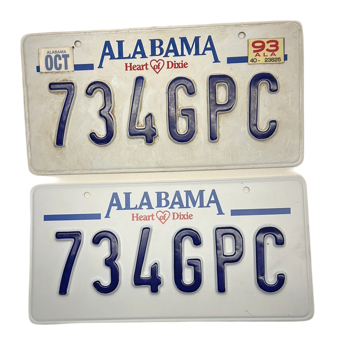 Alabama License Plates Just Mercy Movie Prop Y'allywood Props 734GPC