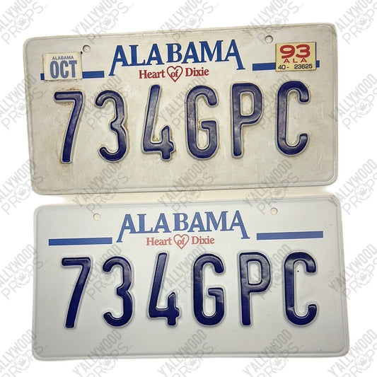 Alabama License Plates Just Mercy Movie Prop Y'allywood Props 734GPC