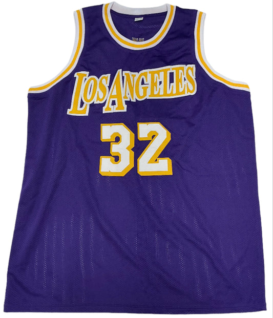 Signed Magic Johnson #32 Los Angeles Lakers Jersey sports memorabilia Y'allywood Props