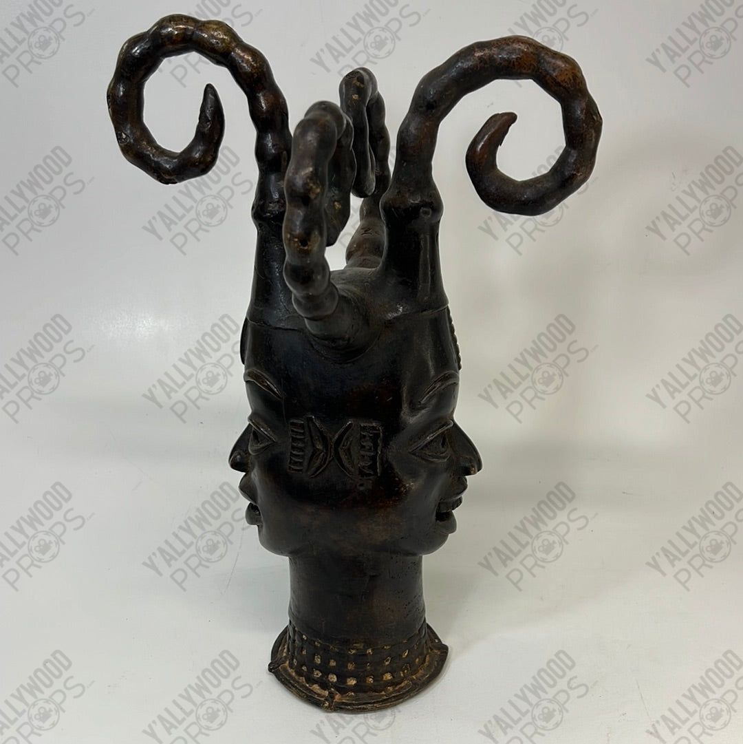 African Bronze Statue from T’Challas Quarters Movie Prop Y'allywood Props