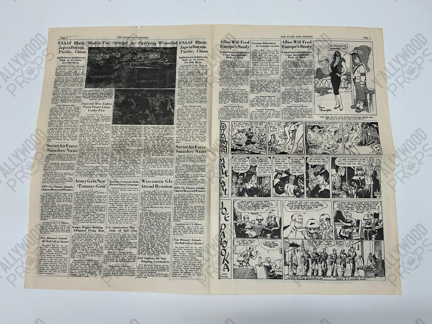 Newspaper Captain America: The First Avenger (2011) Movie Prop Y'allywood Props