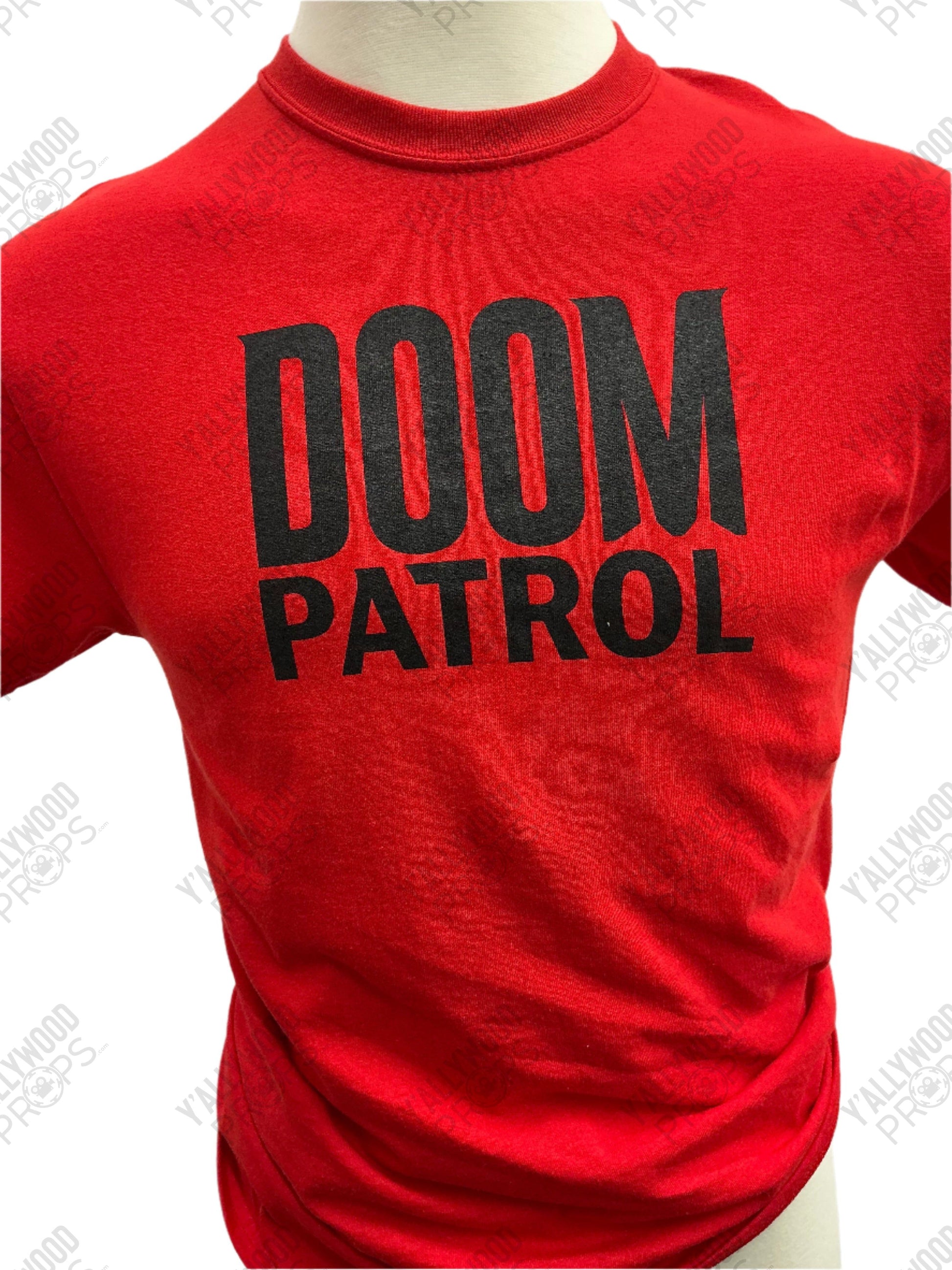 Production Used Doom Patrol T-Shirts Wardrobe Y'allywood Props Red Medium Crewneck