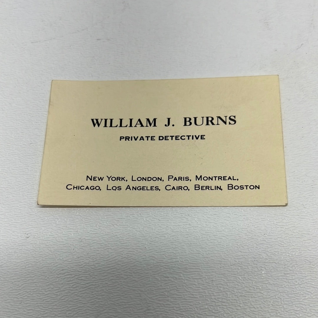 Detective William Burns Business Card Killers of the Flower Moon Movie Prop Y'allywood Props Card seen on screen