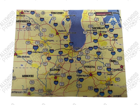 Overhead Projector Maps The Beanie Bubble (2023) Movie Prop Y'allywood Props Red Lines