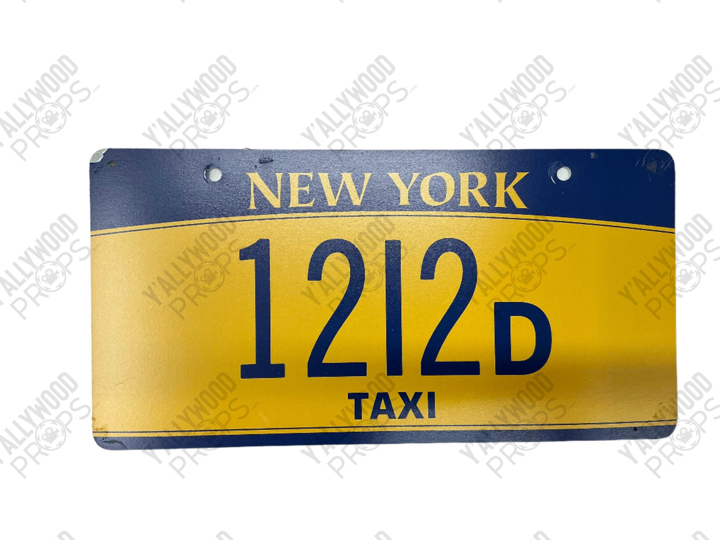 Taxi License Plate Coming 2 America (2021) Movie Prop Y'allywood Props Screen Used - 12I2d