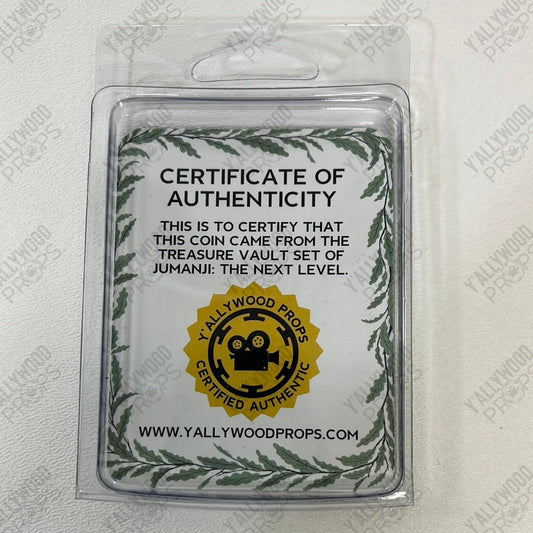 Gold Coin from Treasue Vault Jumanji: Next Level Movie Prop Y'allywood Props