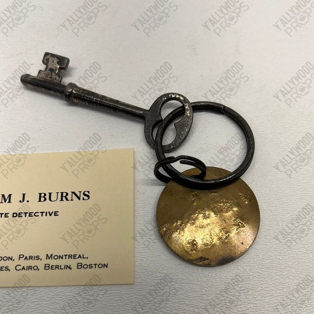 Detective William Burns Room Key Killers of the Flower Moon Movie Prop Y'allywood Props