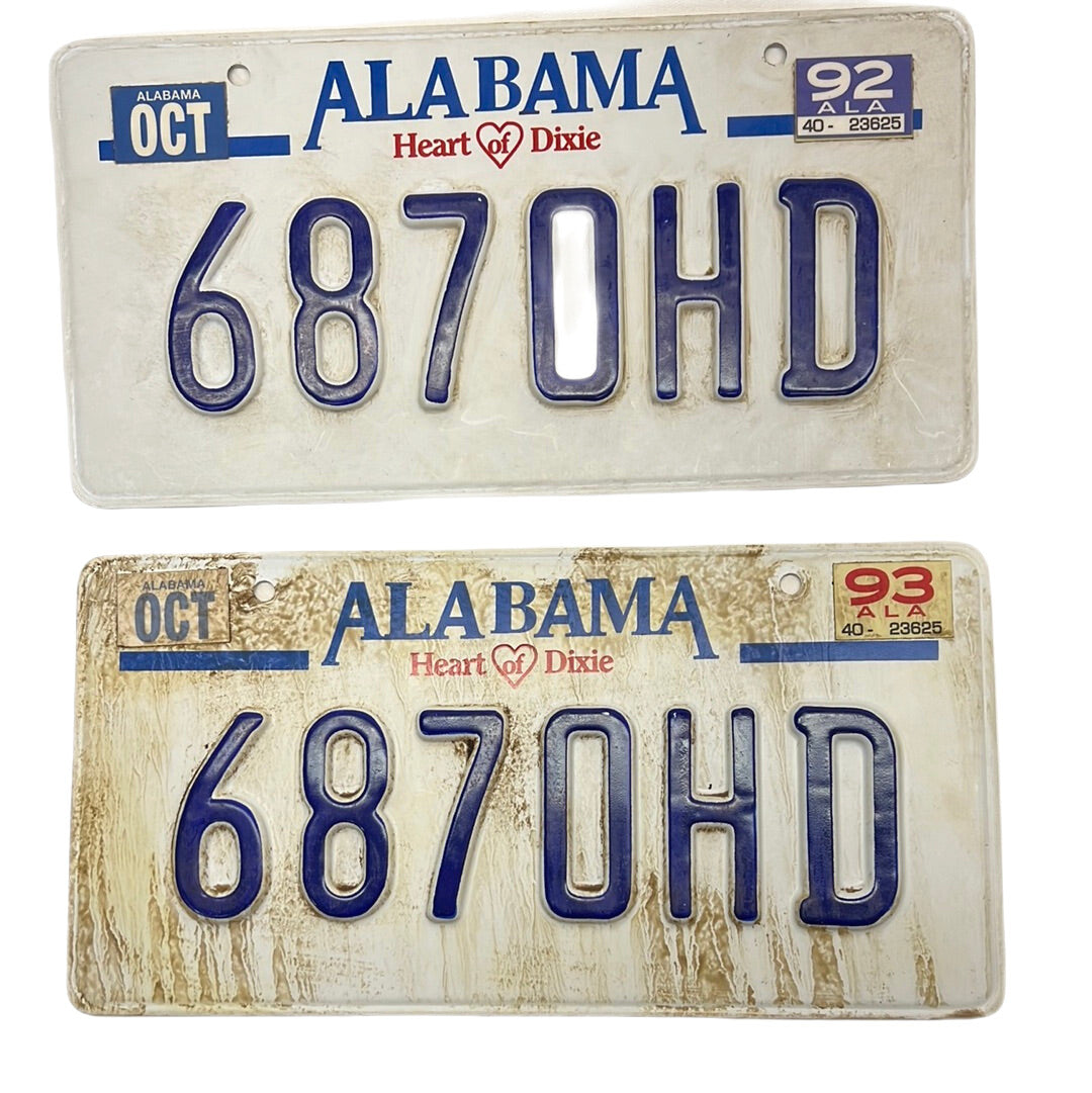 Alabama License Plates Just Mercy Movie Prop Y'allywood Props 687OHD