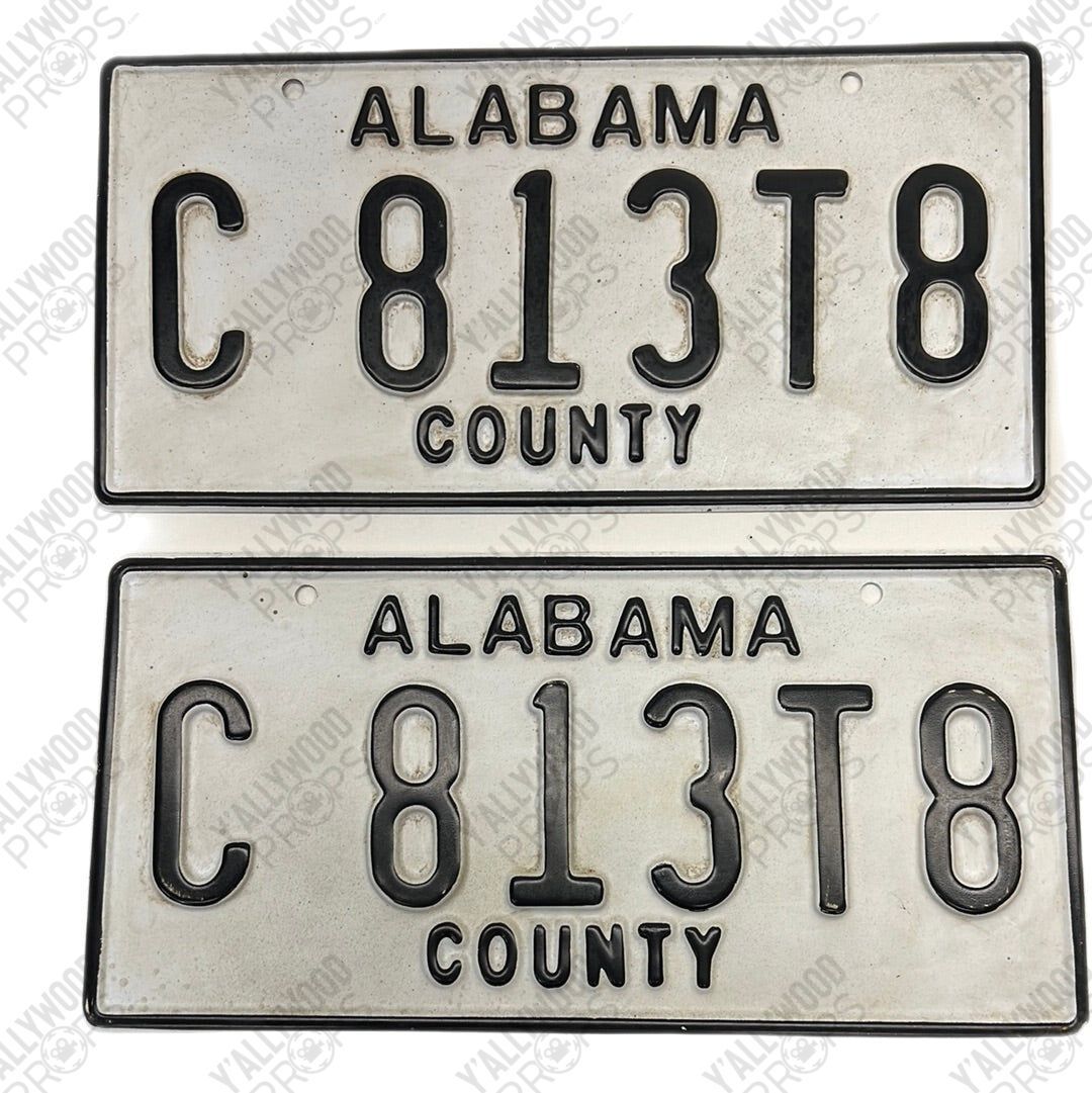 Alabama County License Plates Just Mercy Movie Prop Y'allywood Props C 813T8