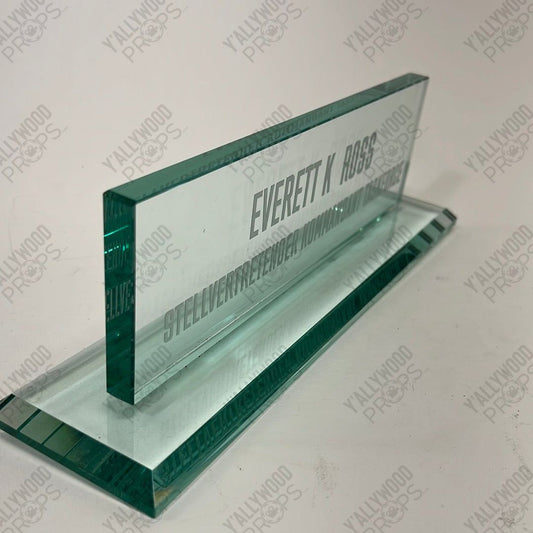 Everett K. Ross Desk Nameplate from Captain America: Civil War Movie Prop Y'allywood Props
