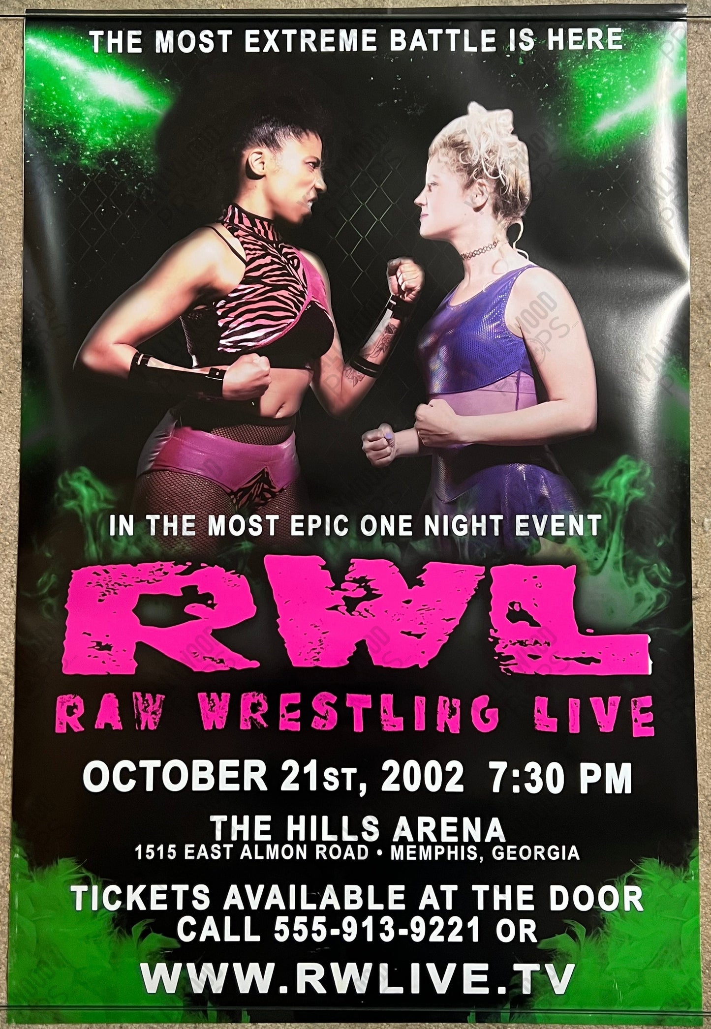 RWL The Most Extreme Battle Poster Heels (2021) Movie Prop Y'allywood Props