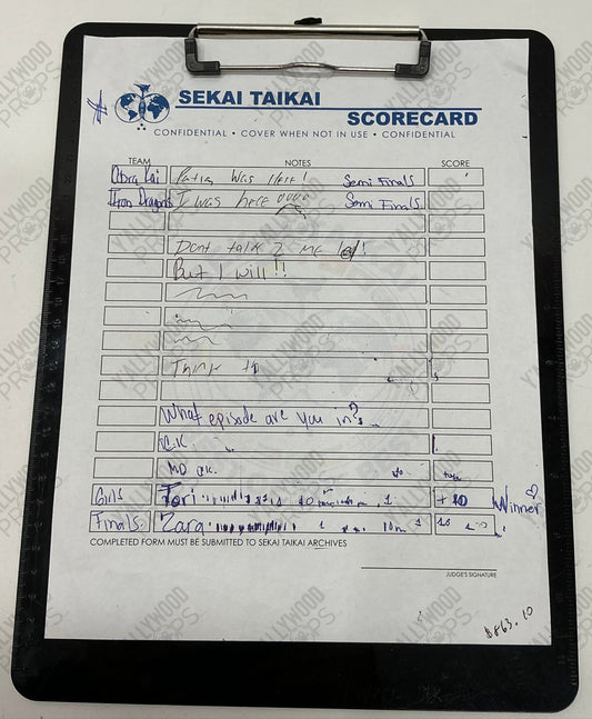Sekai Taikai Scoring Clipboard Cobra Kai (2018-2025) Movie Prop Y'allywood Props