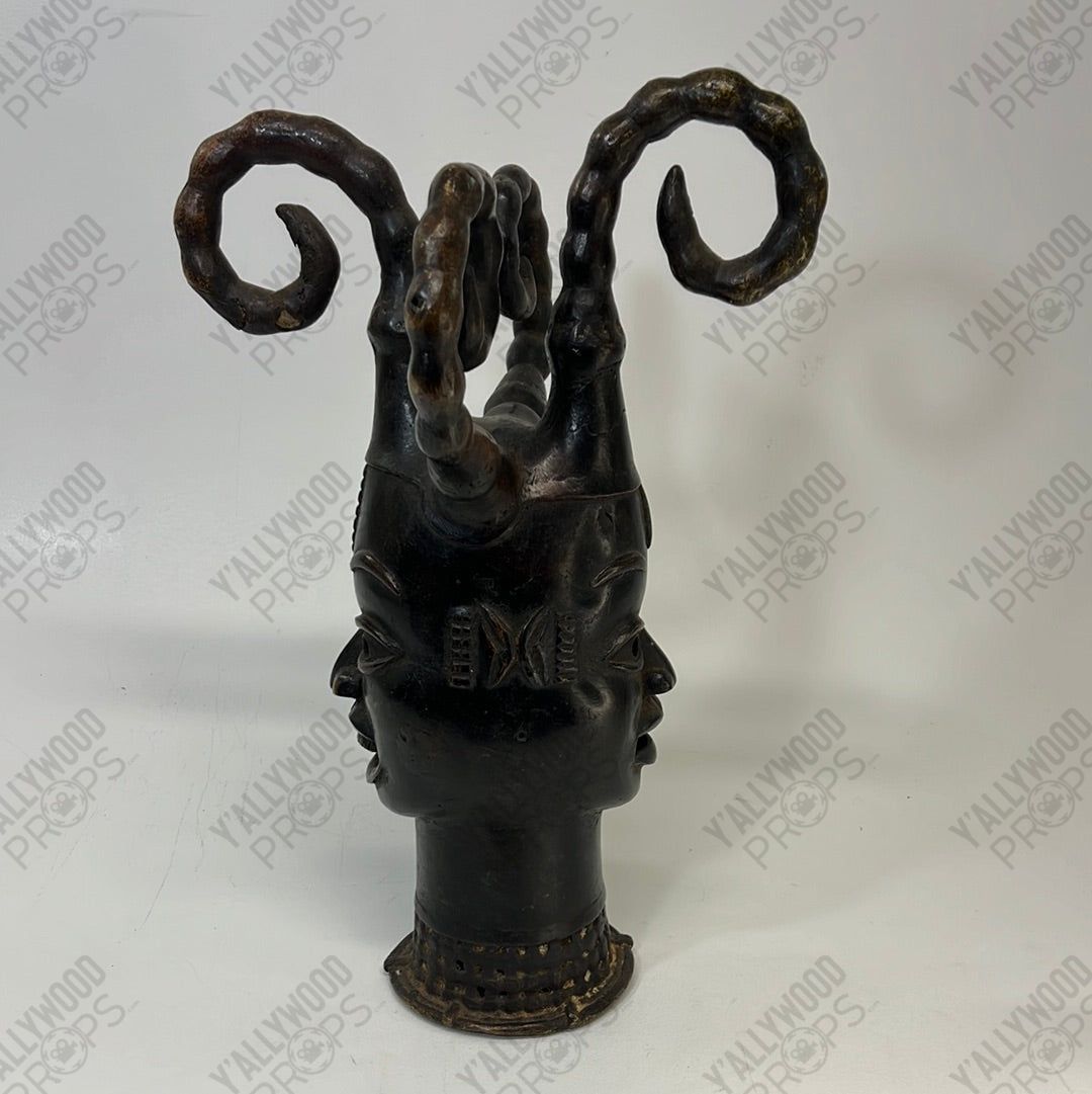 African Bronze Statue from T’Challas Quarters Movie Prop Y'allywood Props