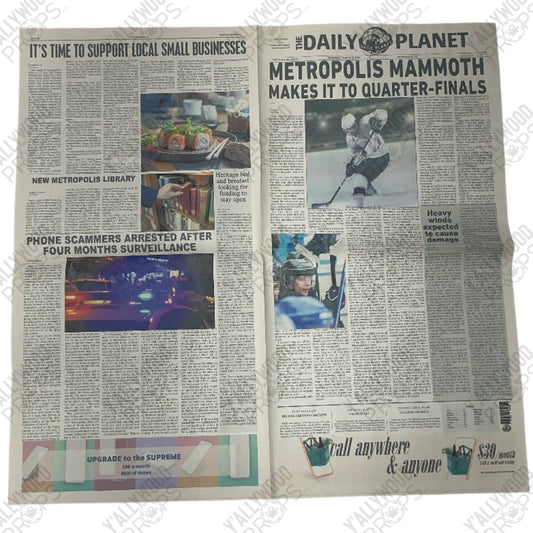 The Daily Planet Newspaper Superman & Lois (2021-2024) Movie Prop Y'allywood Props