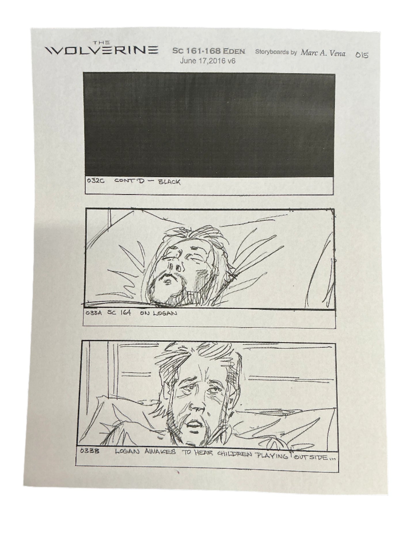 Storyboards Eden Scene 161-168 Logan (2017) Memorabilia Y'allywood Props Paper 18