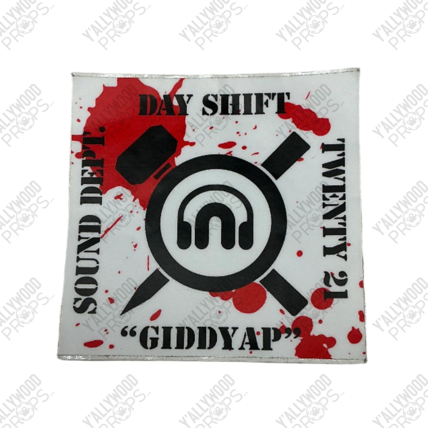Cast & Crew Gift Stickers Day Shift (2022) Movie Prop Y'allywood Props Sound Dept.