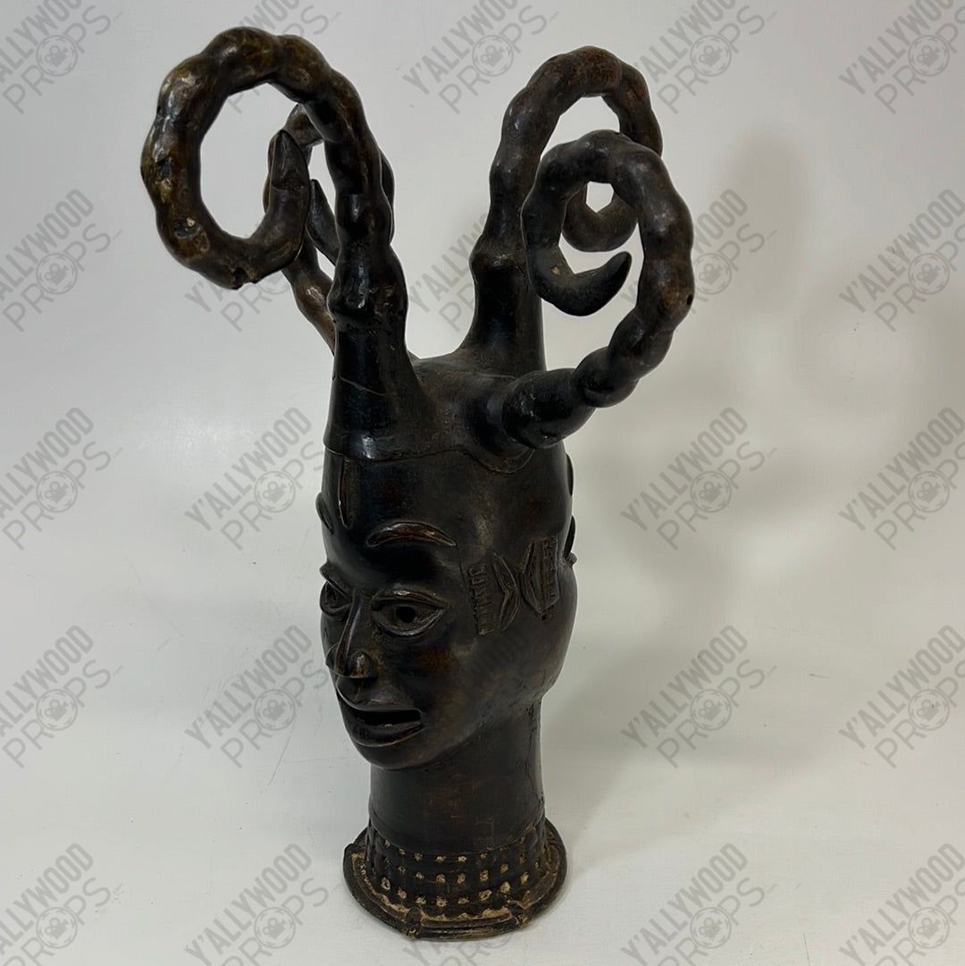 African Bronze Statue from T’Challas Quarters Movie Prop Y'allywood Props