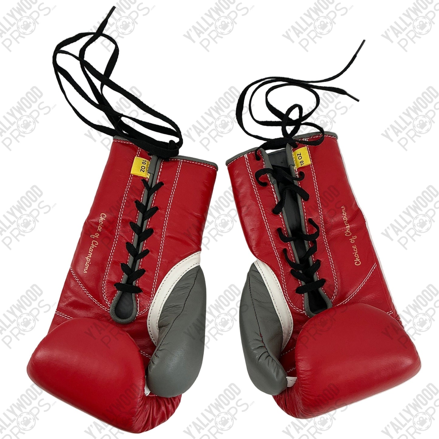 Delphi Gym Everlast Red/Gray PowerLock Boxing Gloves Creed 3 (2023) Movie Prop Y'allywood Props
