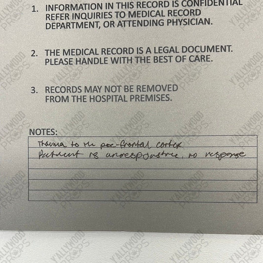 Henry King, Brainwave’s Medical File S1E2 Stargirl Movie Prop Y'allywood Props