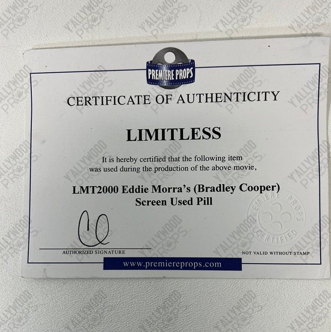 Limitless Screen Used Pill Movie Prop Y'allywood Props