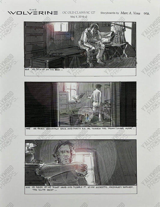 Storyboards Old Claws Scene 127 Logan (2017) Memorabilia Y'allywood Props 2