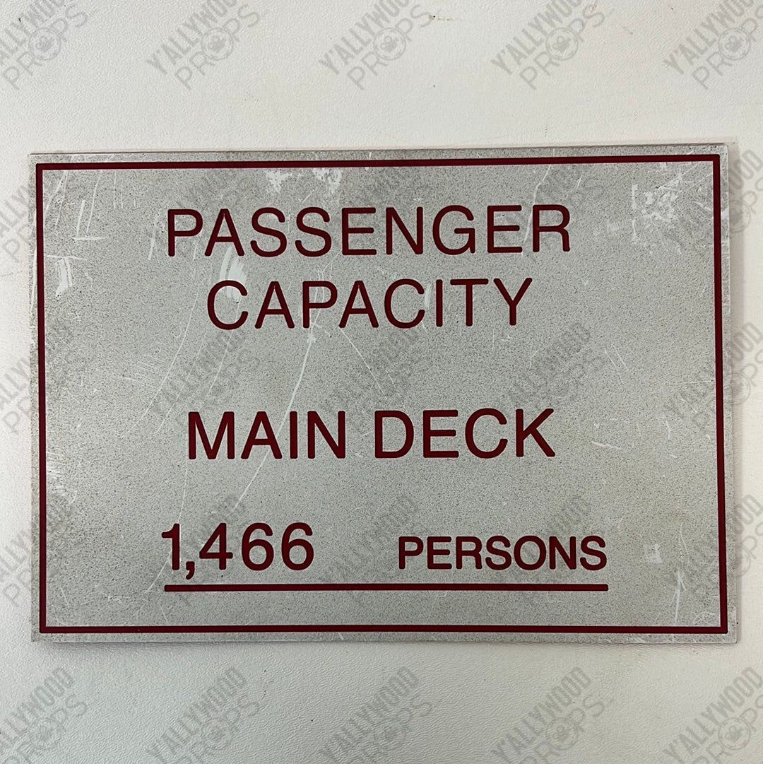 Staten Island Ferry Signs Spider-Man: Homecoming Movie Prop Y'allywood Props Passenger Capacity Main Deck 10x7”
