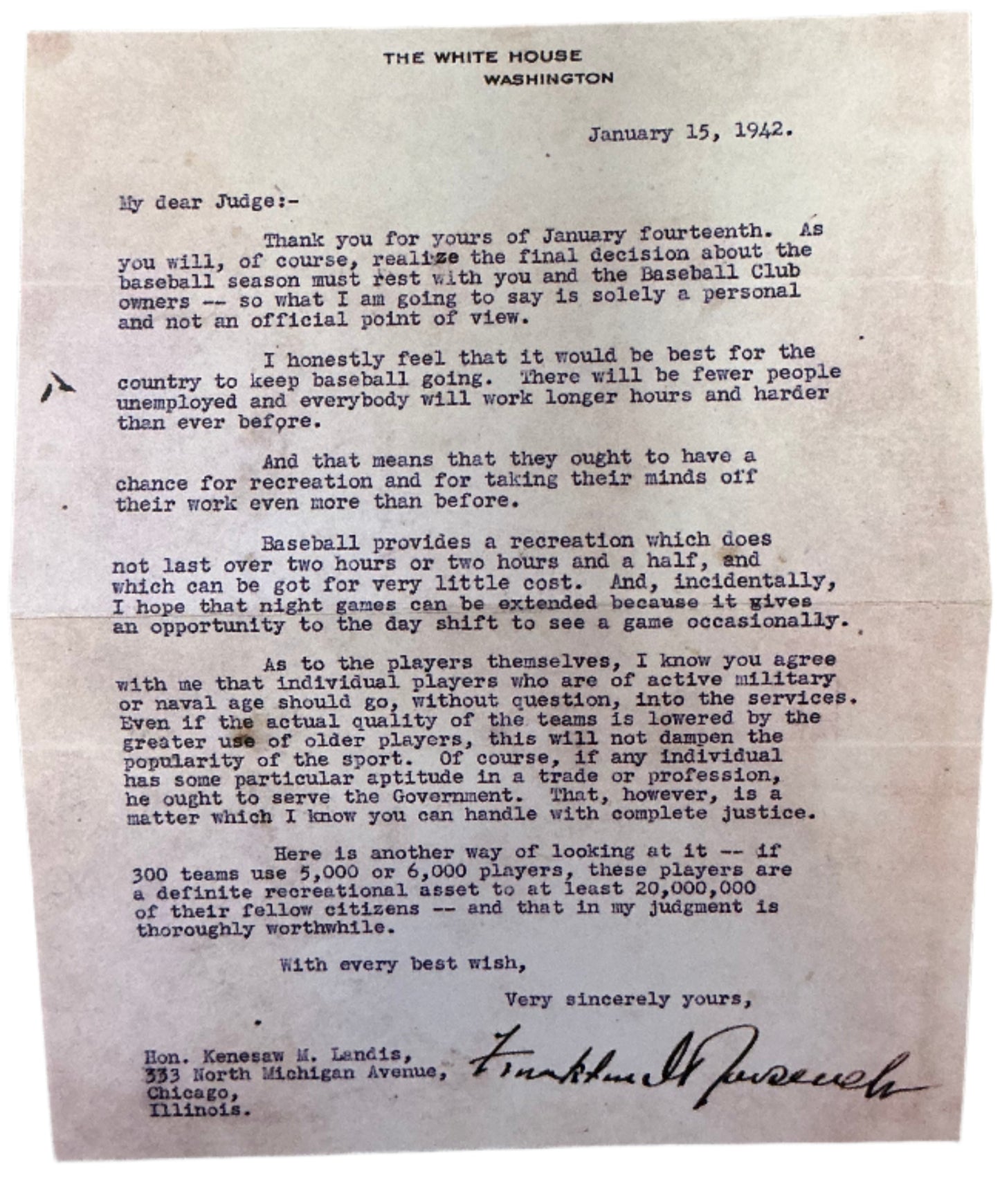 White House Letter JFK (1991) Autograph Y'allywood Props