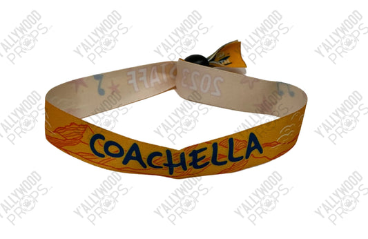Coachella Bracelet's The Idea of You (2024) Wearable Wardrobe Y'allywood Props Yellow Staff Bracelet