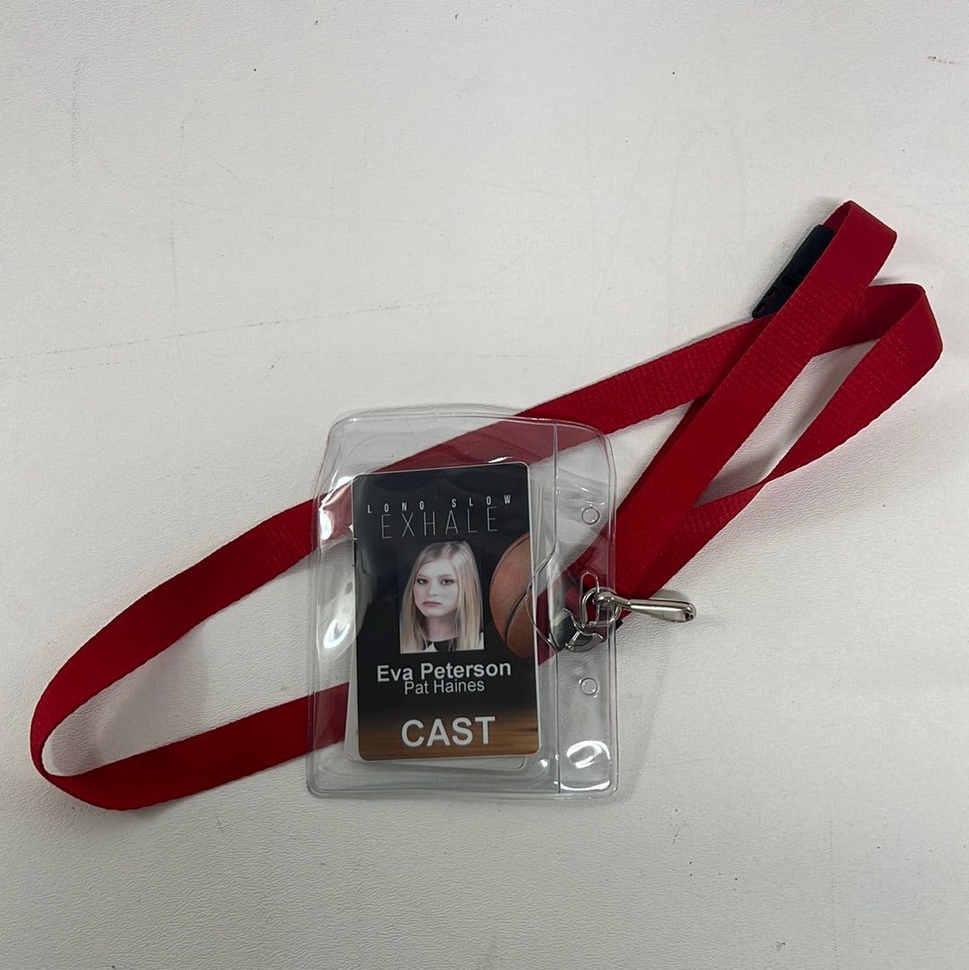 Long Slow Exhale Cast ID Badges Movie Prop Y'allywood Props Eva Peterson
