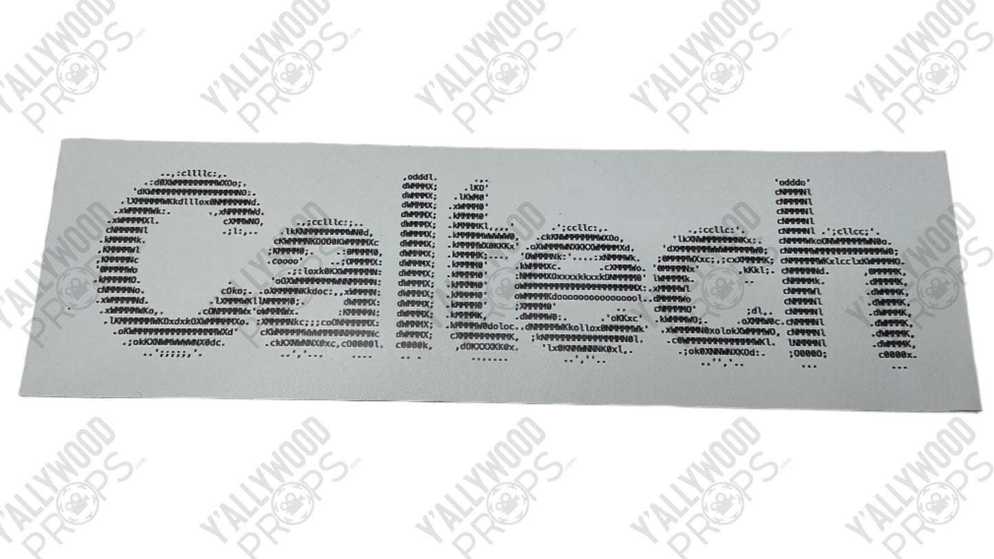 Hawk's CalTech Bumper Sticker S6E15 Cobra Kai Movie Prop Y'allywood Props Caltech 2