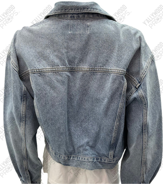Izzy School Uniform Denim Jacket The Idea of You (2024) Wearable Wardrobe Y'allywood Props